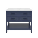 Bathroom Vanity With Ceramic Sink, Tip Out Tray & 2 Full Extension Drawers