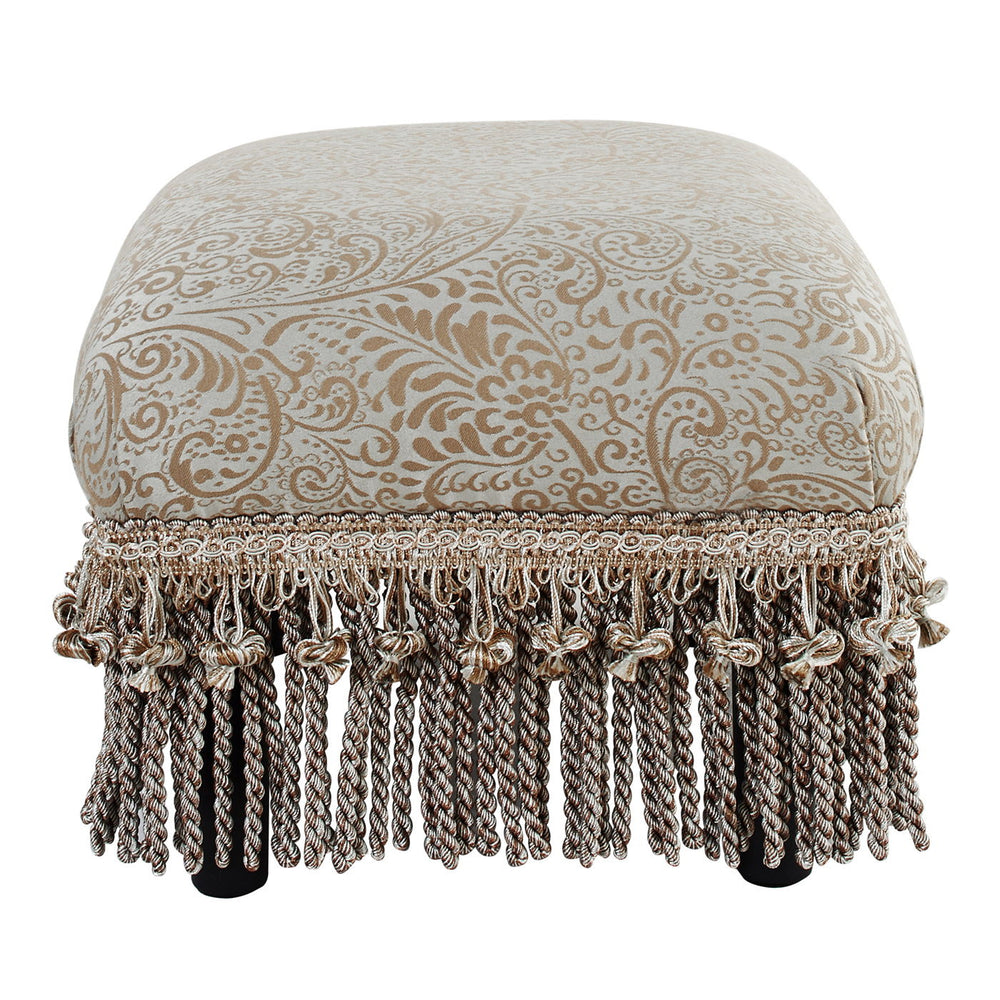 Fiona - Accent Footstool Ottoman - Beige
