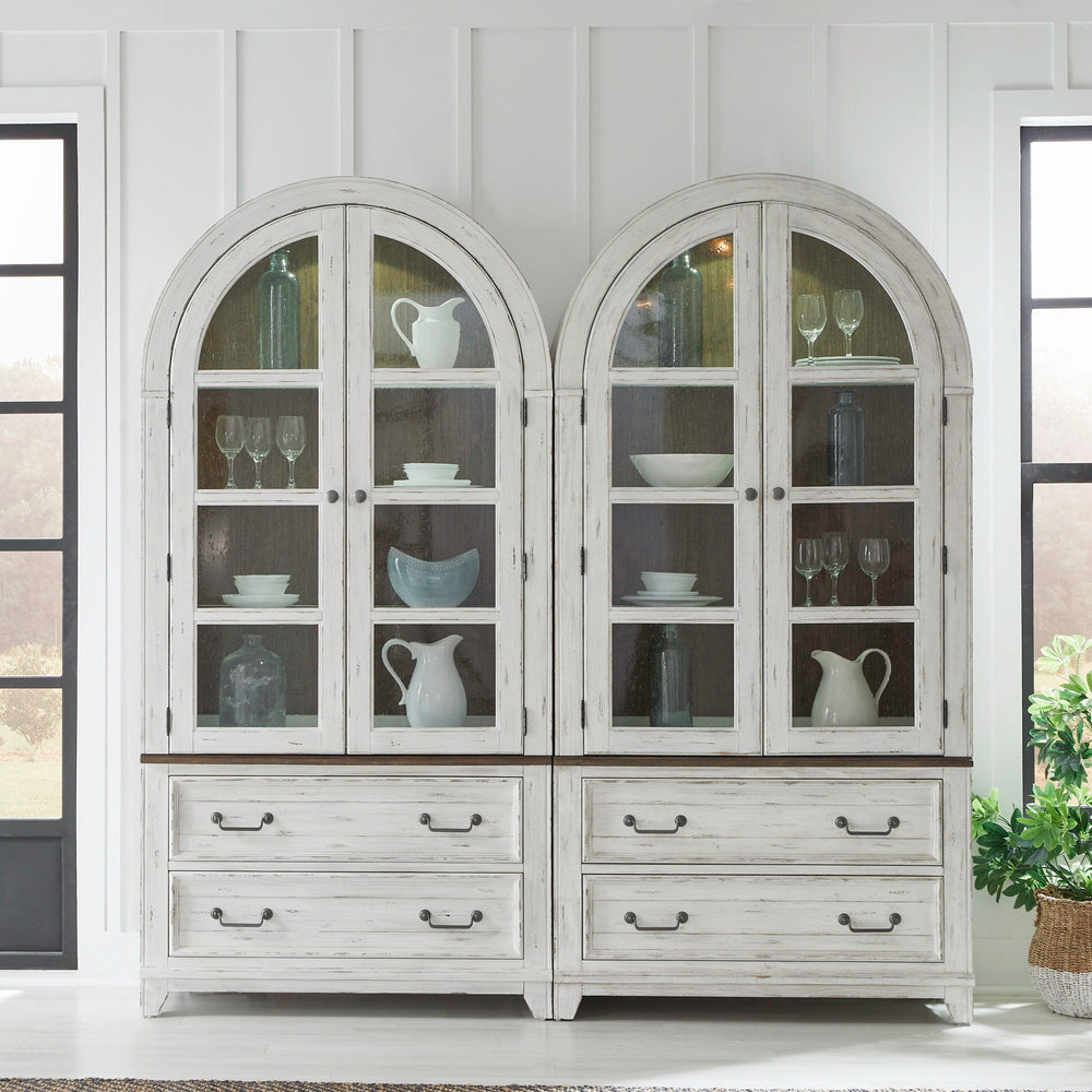 River Place - Bunching Curio (Set of 2) - Riverstone White & Tobacco