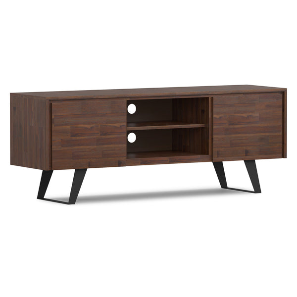 Lowry - TV Media Stand - Distressed Charcoal Brown