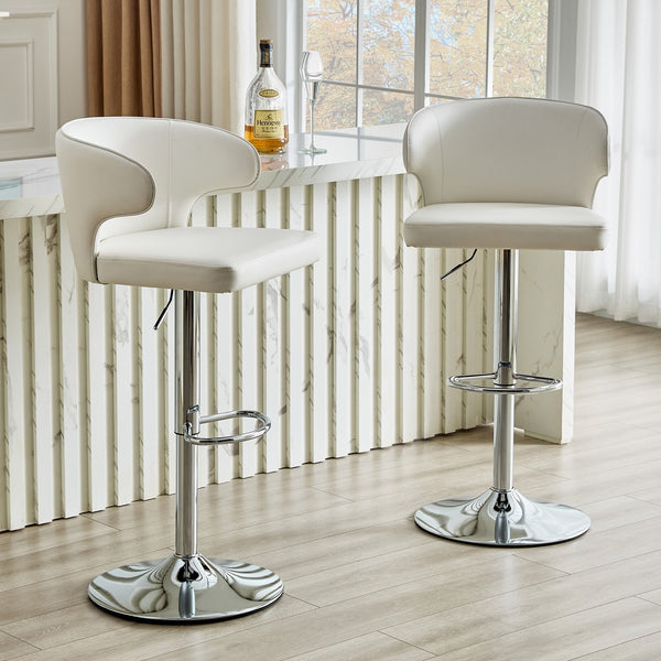 Adjustable Swivel Bar Chair With Ergonomic High Back Design