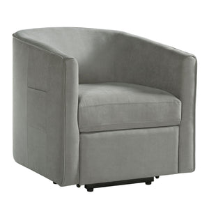 Power Lift Recliner Barrel Shape Reclining Chair With Footrest And Side Pocket