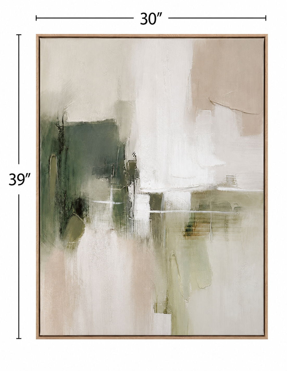 Verdant Horizon I Framed Canvas - Green
