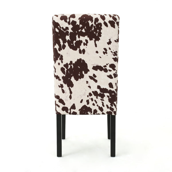 Contemporary Dining Chair With Rubberwood Legs (Set of 2)
