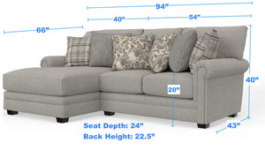 Livingston - Sectional With Comfort Coil Seating And Accent Pillows Included