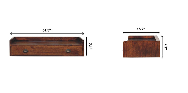 Belmont - Wall Mounted Console Shelf - Chestnut