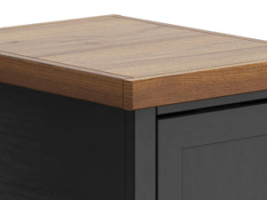 Chairside Table - Black / Whiskey