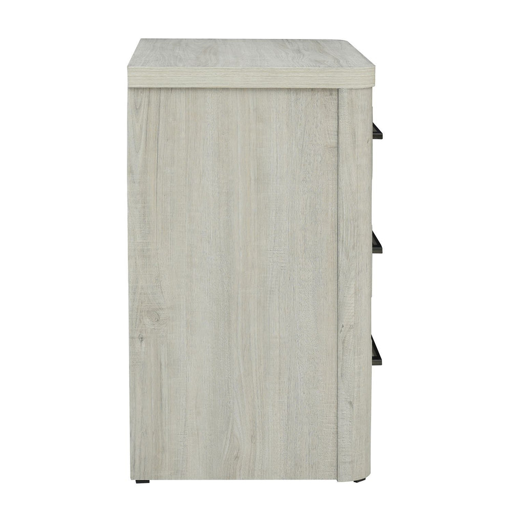 Modern Play - Nightstand With Charging Station - Natural White