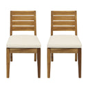 Outdoor Armless Dining Chair With Cushions