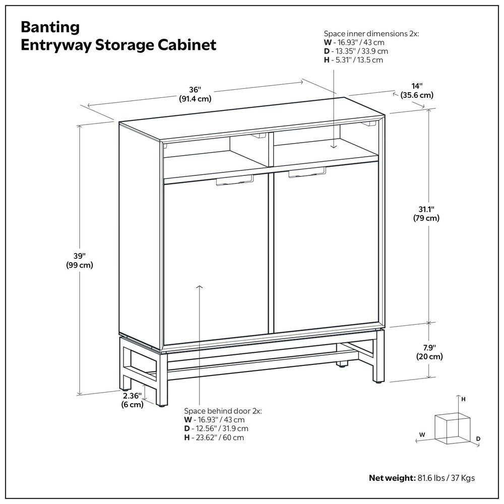 Banting - Entryway Storage Cabinet - Walnut Brown