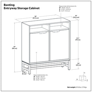 Banting - Entryway Storage Cabinet - Walnut Brown
