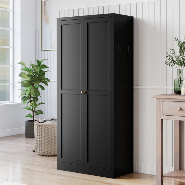 Kitchen Pantry Cabinet With 4 Adjustable Shelves, Heavy Duty Freestanding Organizer