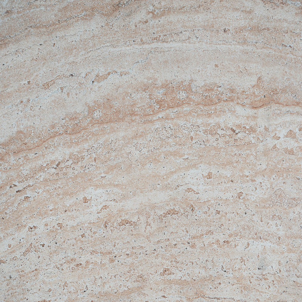 Elegant Indoor / Outdoor Lightweight Concrete Side Table With Travertine - Beige