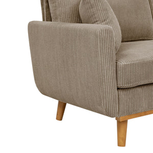 Upholstered Loveseat With Arms And Pillows