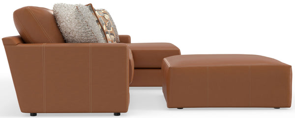 Minori - Italian Leather Sofa / Chaise And Cocktail Ottoman