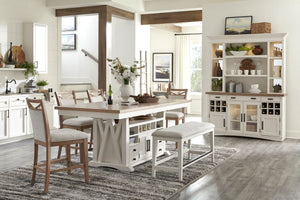 Americana Modern Dining - Island Counter-Height Extendable Dining Table - Cotton