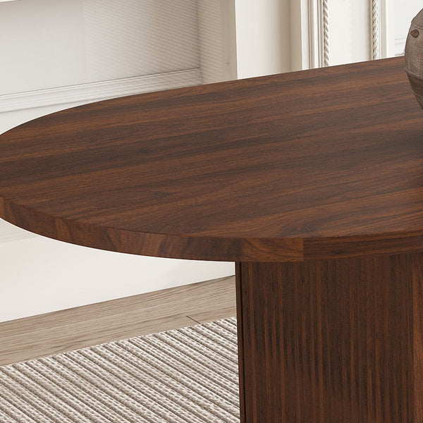 Modern Farmhouse Oval Dining Table With Slim Base