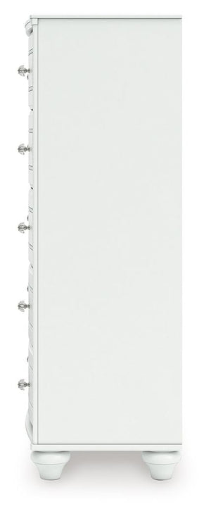 Kozlani - Five Drawer Chest - White
