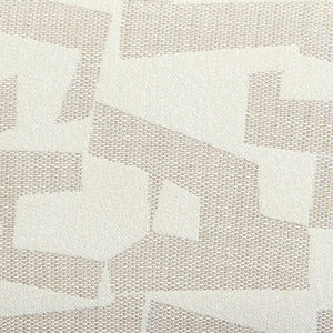 Sezanne - Vegan Leather And 2-Tone Jacquard Dining Chair - Cream