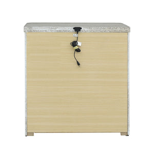 Modern Play - Nightstand With Charging Station - Natural White