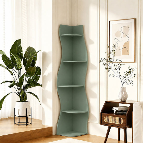 5 Tier S - Shaped Corner Shelf For Living Room