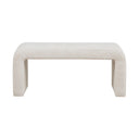 Modern Contemporary Boucle Waterfall Bench