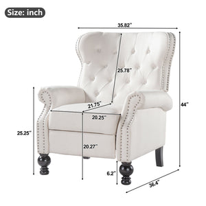 Modern Manual Push Back Recliner Chair