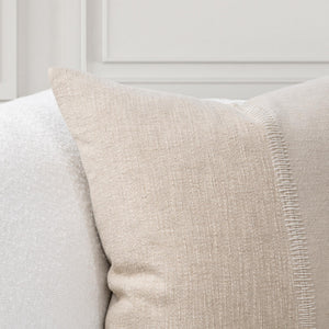 Nisha - 22" x 22" Accent Pillow - Natural / Ivory