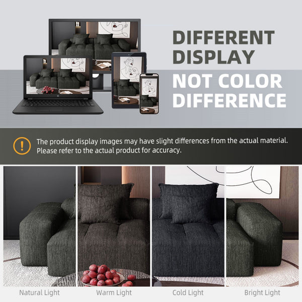 Modern Oversized Diy Combination, Modular Sectional Sofa With Pillows
