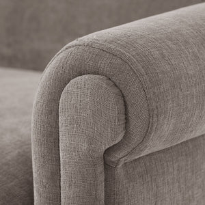 Loveseat Sofa With Rolled Arm For Living Room - Brown