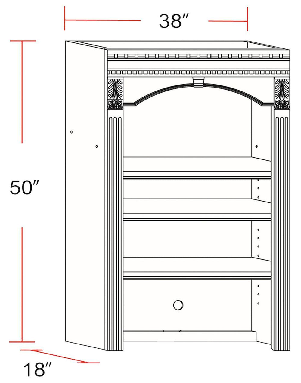 Huntington - Library Desk (2 Piece) - Antique Vintage Pecan