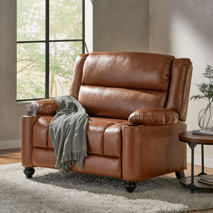Tufted Design Wide Manual Recliner Chair