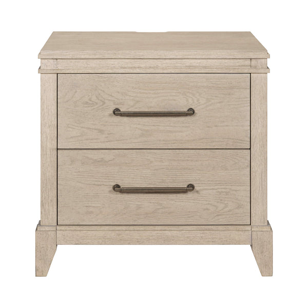 New Haven - Nightstand With Charging Station - Sanctuary White