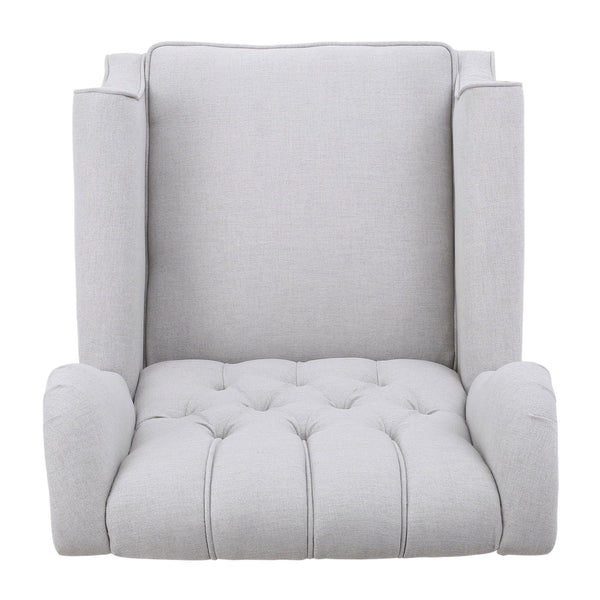 Armchair Recliner With Pushback Mechanism And Wingback Design