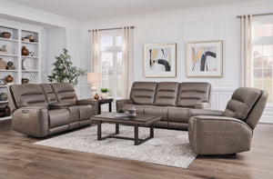 Lawson - Power Zero Gravity Tilt Console Loveseat P2 - Sydney Brunette