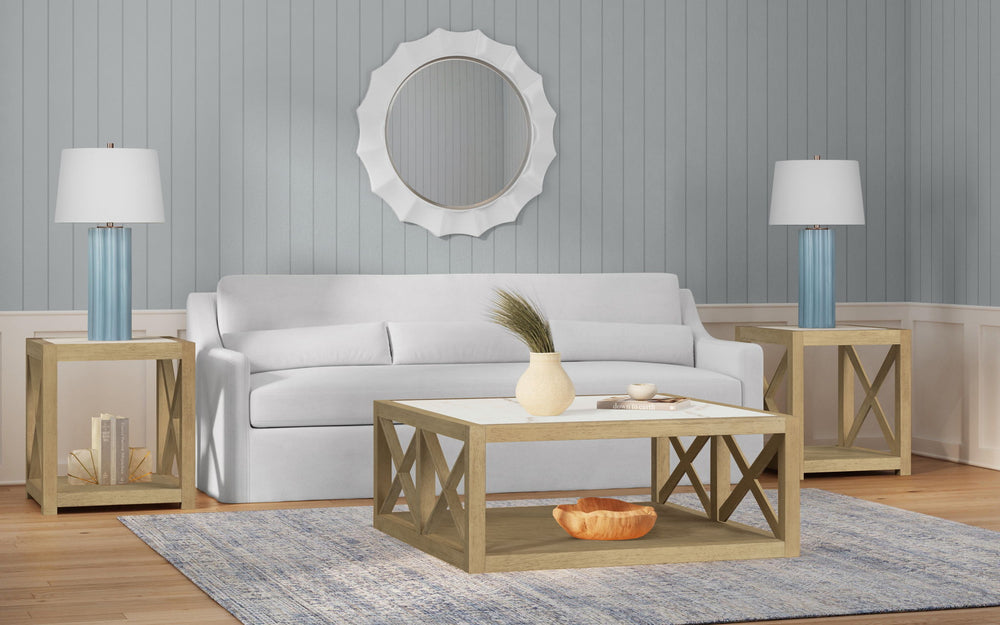 Holden - Square End Table - Rustic Blonde