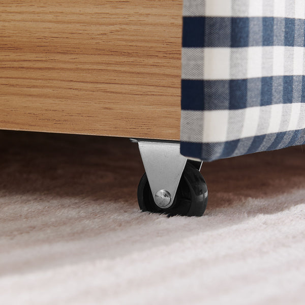Gingham Daybed & USB Charging Port, Wave Shaped Design