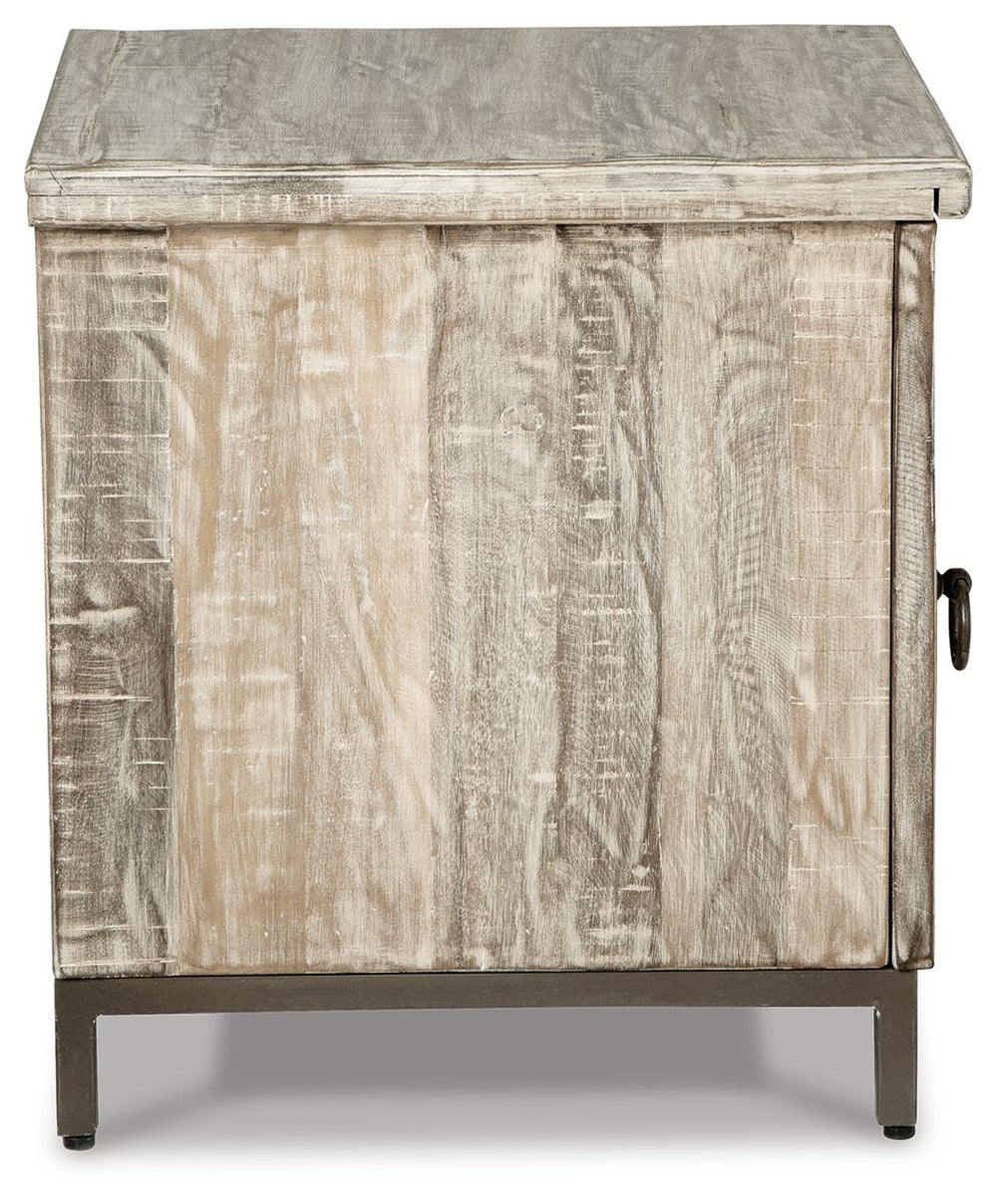 Laddford - Accent Cabinet - Shelf - Whitewash