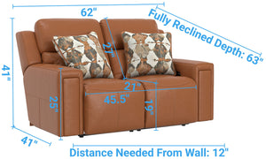 Arezzo - Power Headrest Power Reclining Loveseat With Zero Gravity/Extended Ottoman