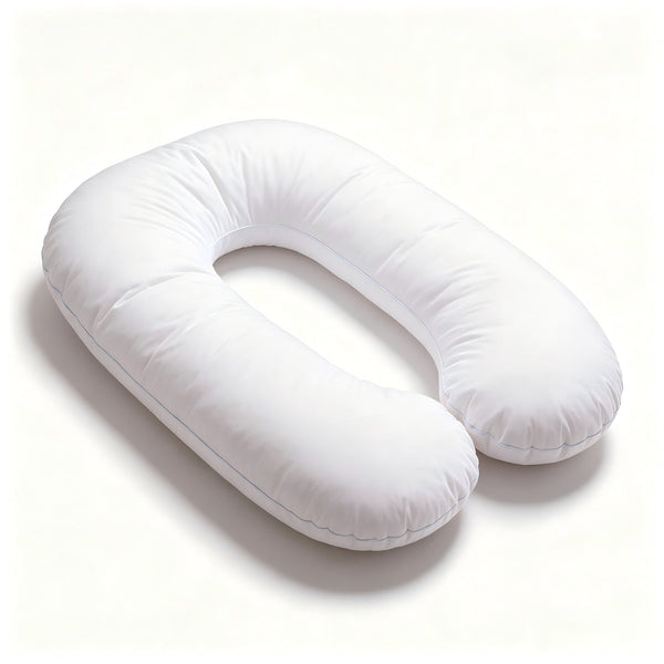 U - Shape Pregnancy Body Pillow For Side Sleeper Support - White