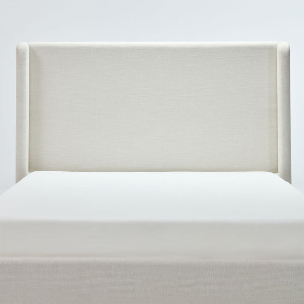 Carmen - Full Size Upholstered Wingback Bed - Ivory