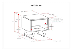 Lowry - End Table - Light Brown
