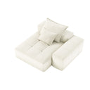 Modern Oversized Modular Sectional Sofa, Sparkling Fabric Soft Cushion Sofa With 2 Pillows