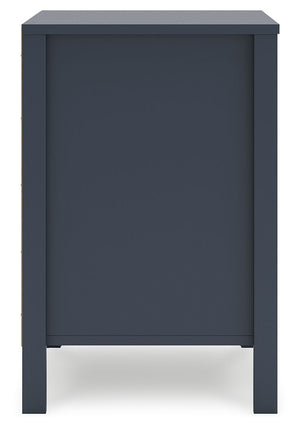 Simmenfort - Two Drawer Night Stand - Navy Blue