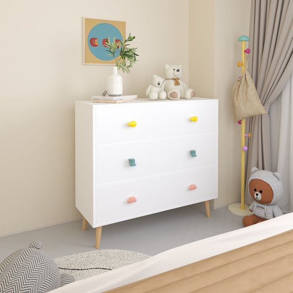 3 Drawer Dresser, Storage Cabinet With Anti Tip Safety