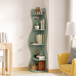 5 Tier S - Shaped Corner Shelf For Living Room