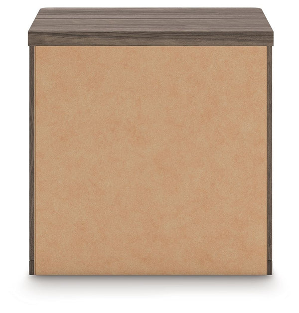 Kendanport - Two Drawer Night Stand - Brown / White