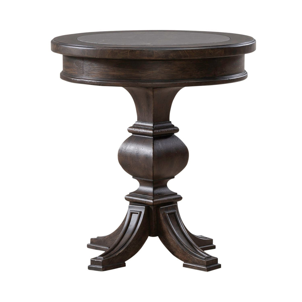 Paradise Valley - Round Chairside Table - Saddle Brown