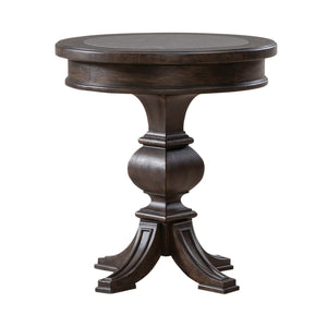Paradise Valley - Round Chairside Table - Saddle Brown