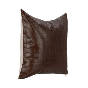 Leather Seston - 20" x 20" Pillow - Brown
